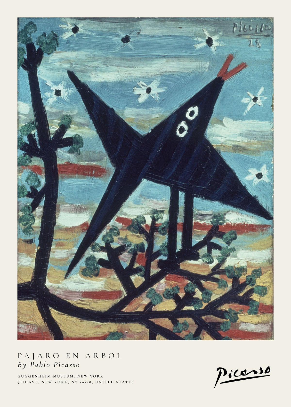 Pajaro en Arbol by Pablo Picasso - Unframed art print