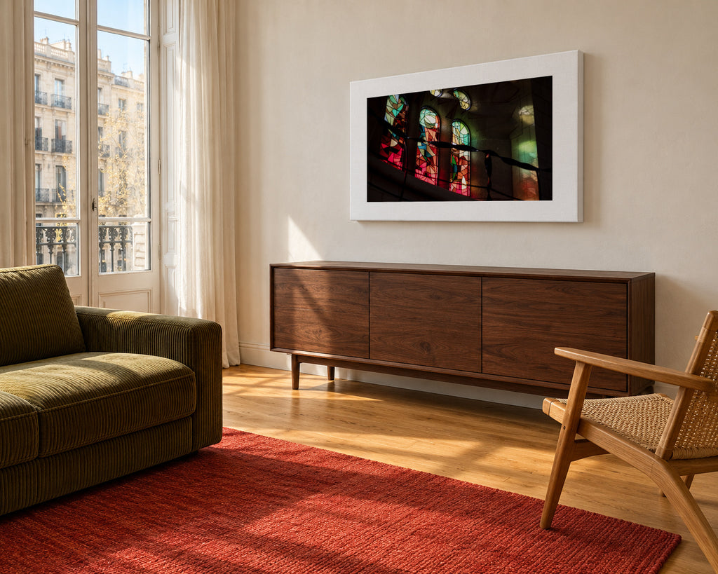 Glass Shadows - Unframed canvas in an interior