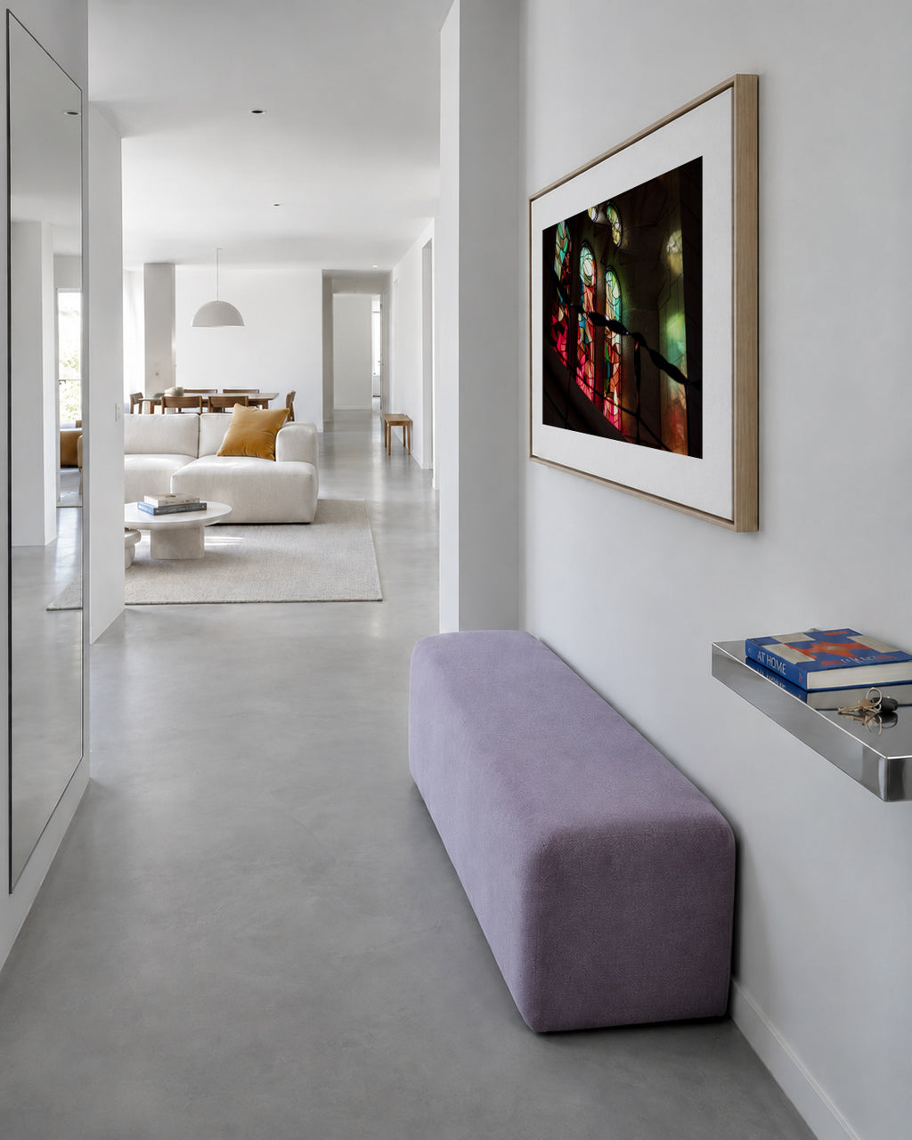 Glass Shadows - Framed canvas in an interior