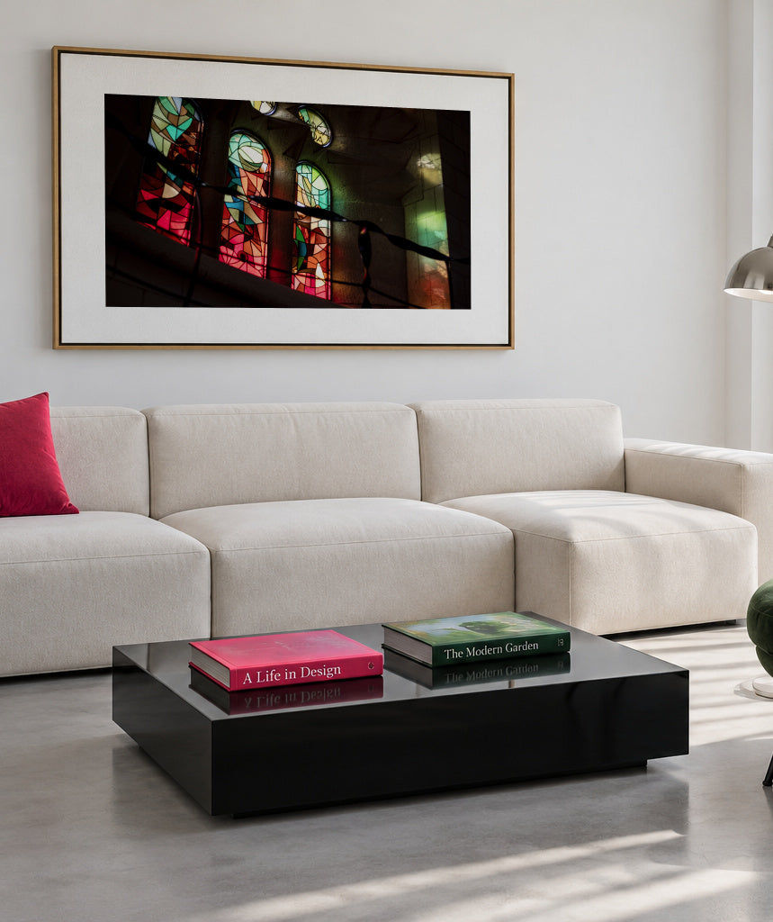 Glass Shadows - Framed canvas in an interior