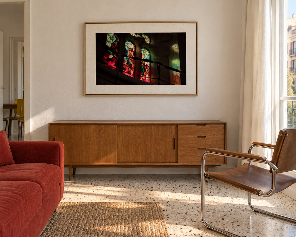 Glass Shadows - Framed canvas in an interior