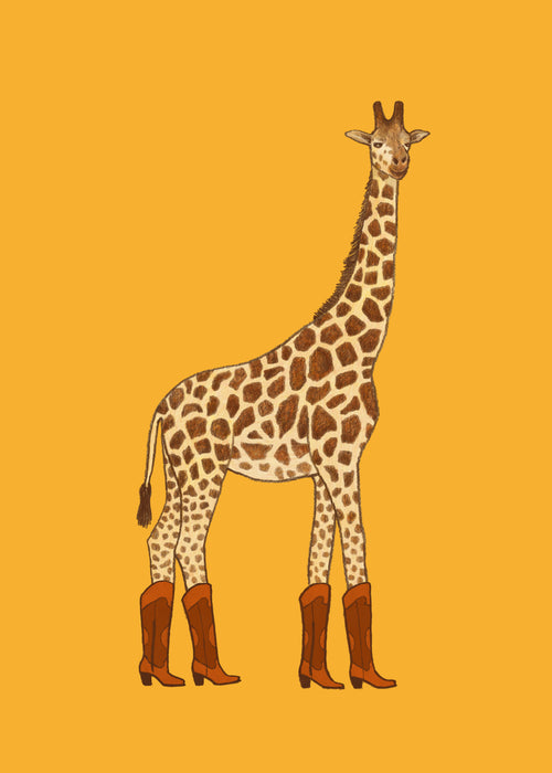 Jolene the Cowgirl Giraffe - Unframed art print