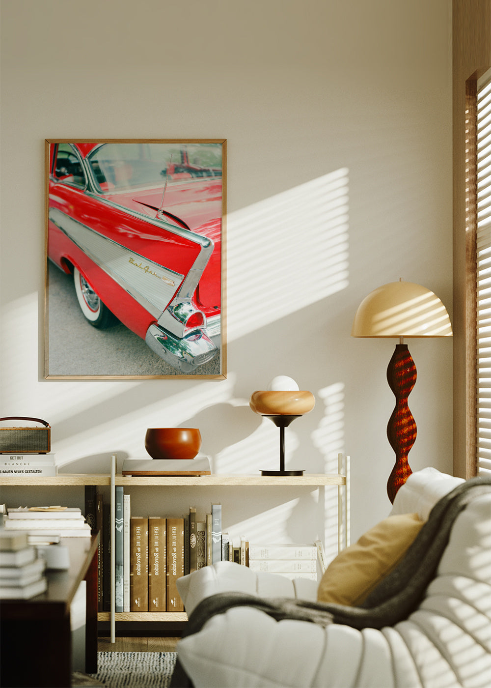 Classic Car - Framed poster in an interior
