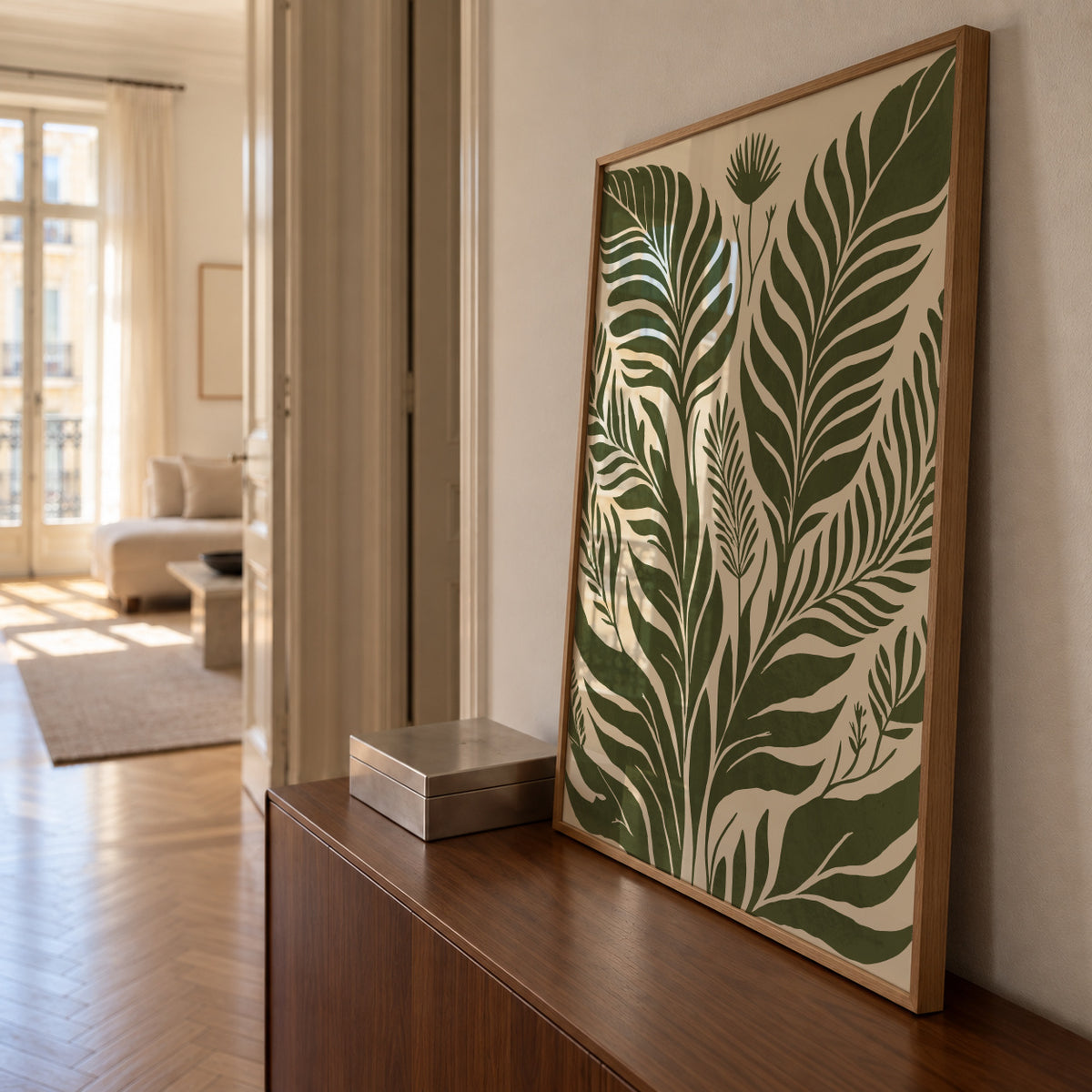 Botanical Bliss - Framed poster in an interior