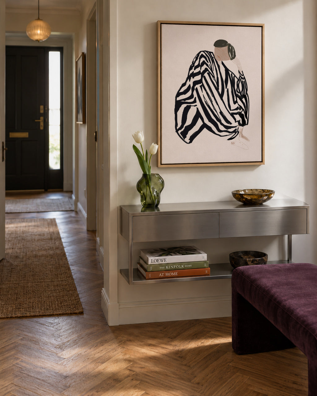 Female Figure 3 - Framed canvas in an interior