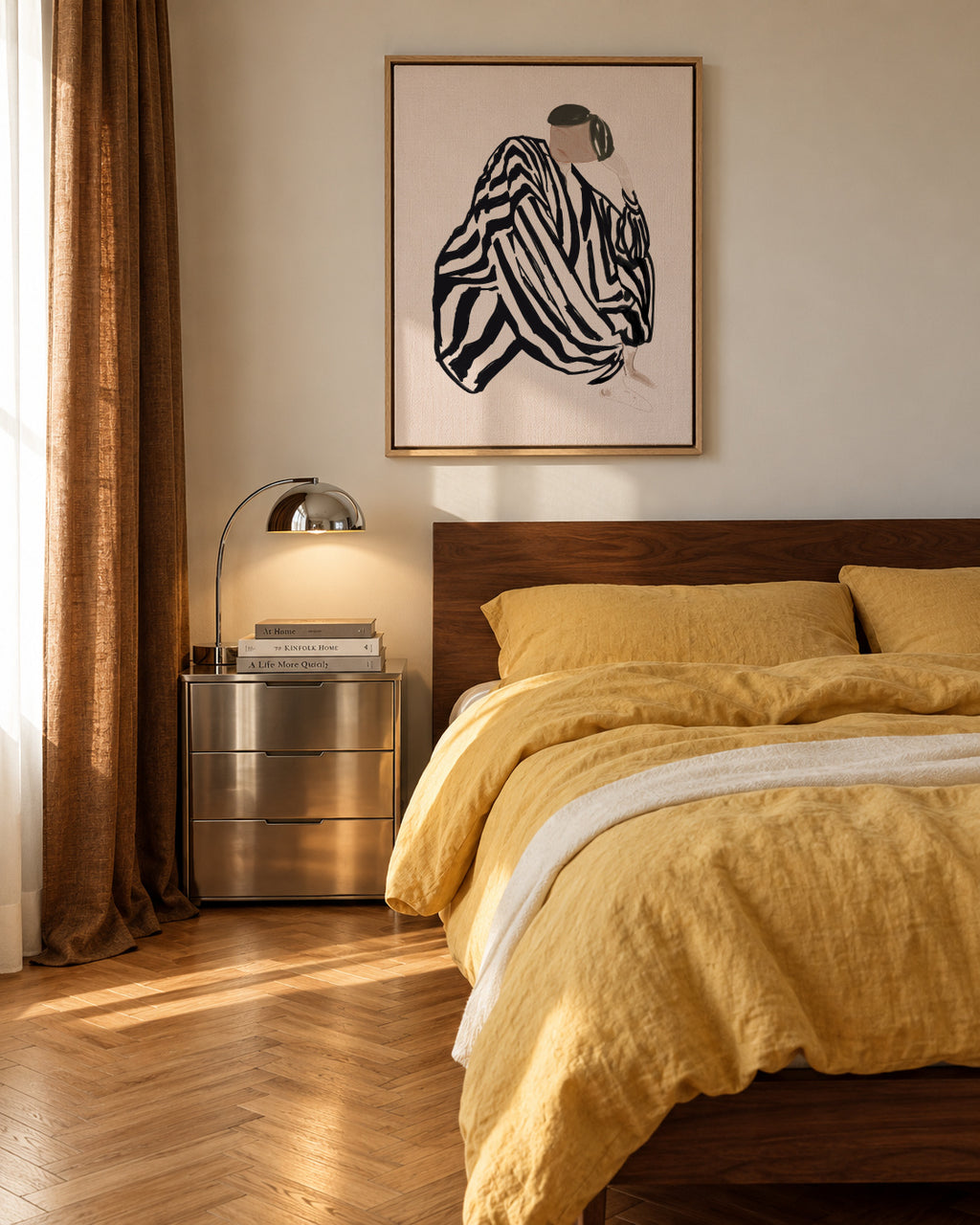Female Figure 3 - Framed canvas in an interior