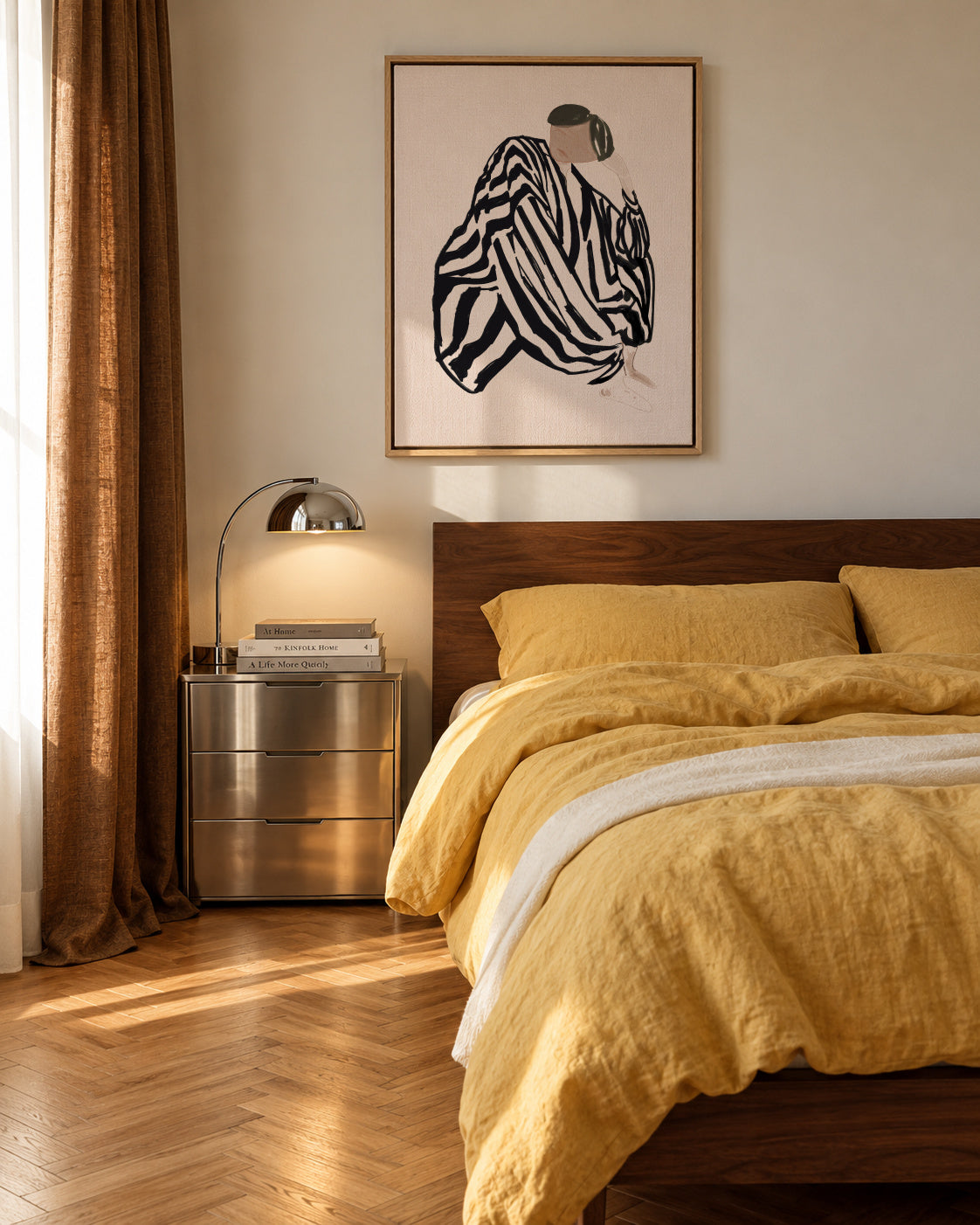 Female Figure 3 - Framed canvas in an interior