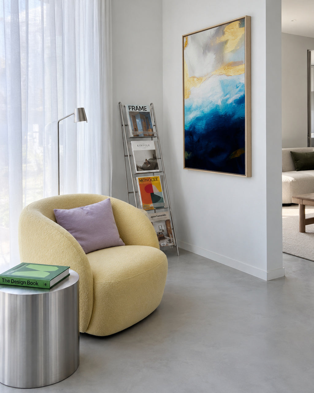 154 - Framed canvas in an interior