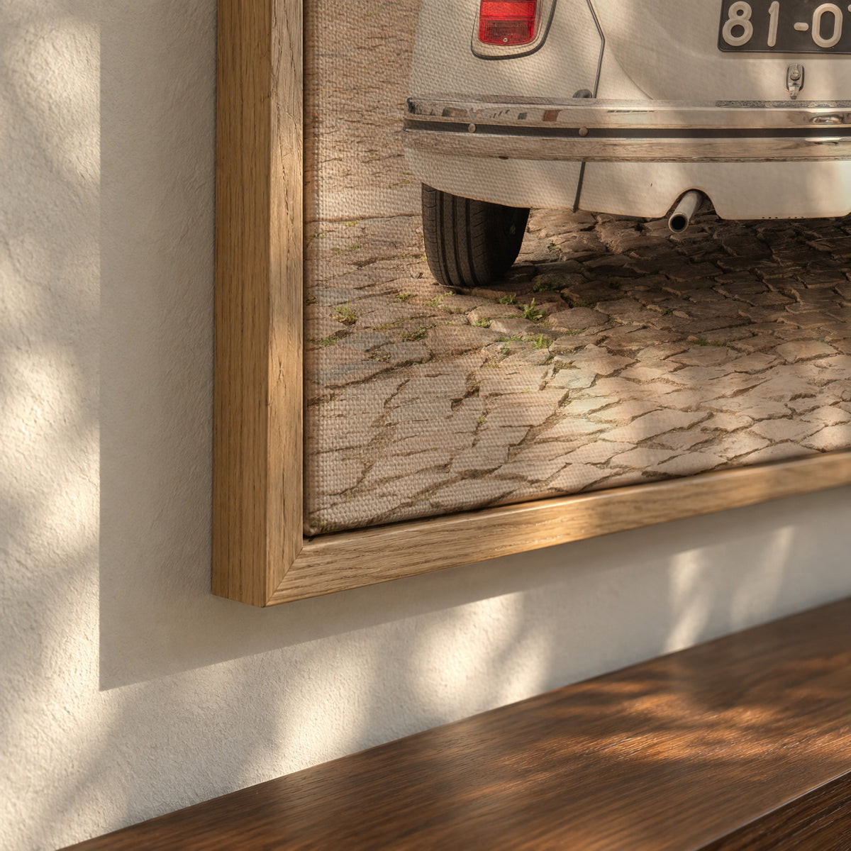 Driving Cascais - Framed canvas detail