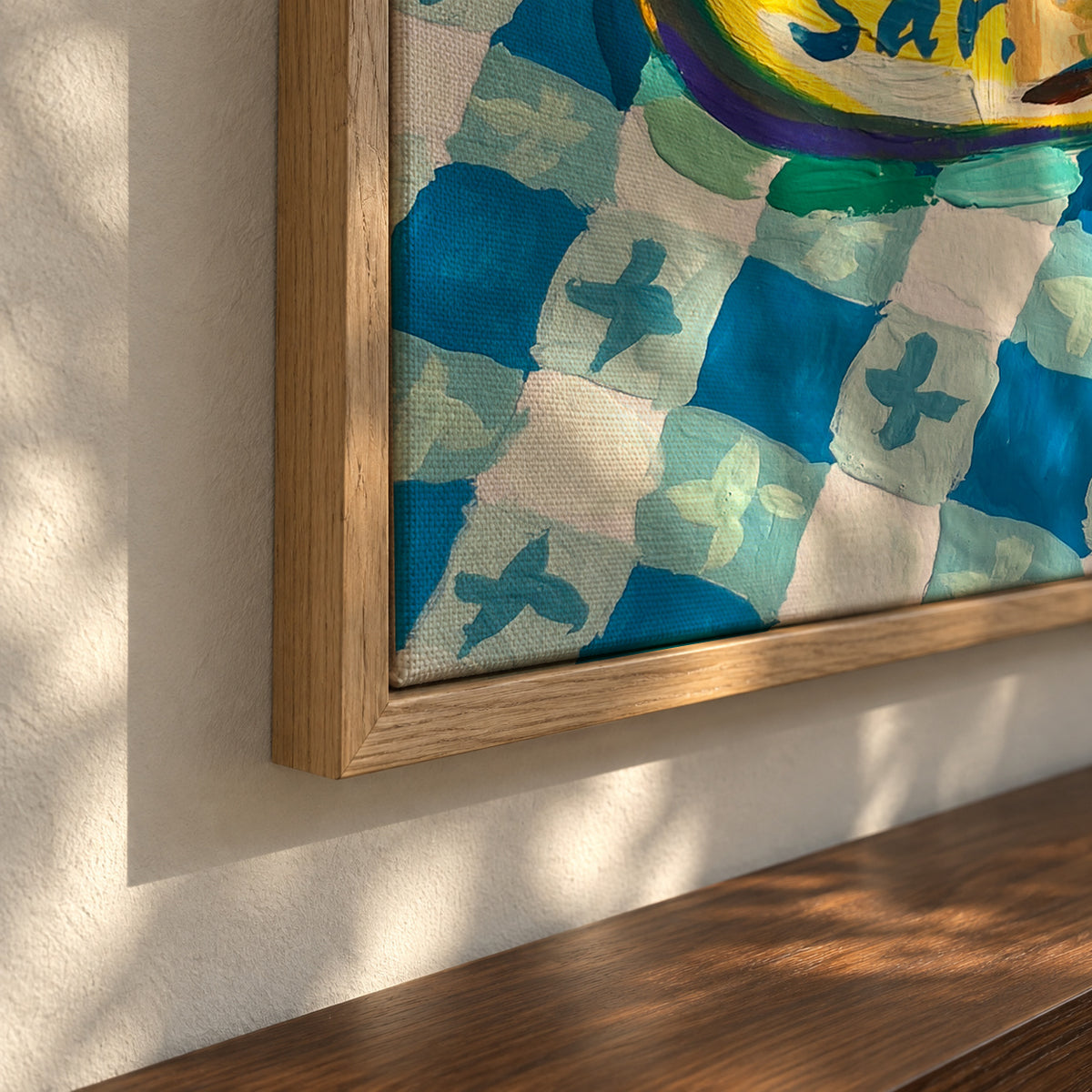 Tin of Sardines - Framed canvas detail