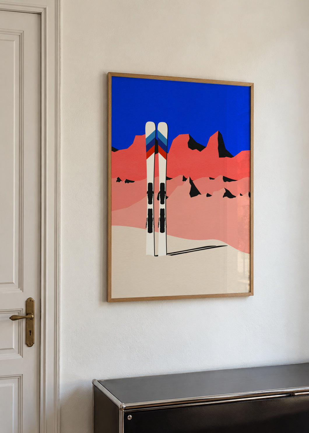 Ski Alpin - Framed poster in an interior
