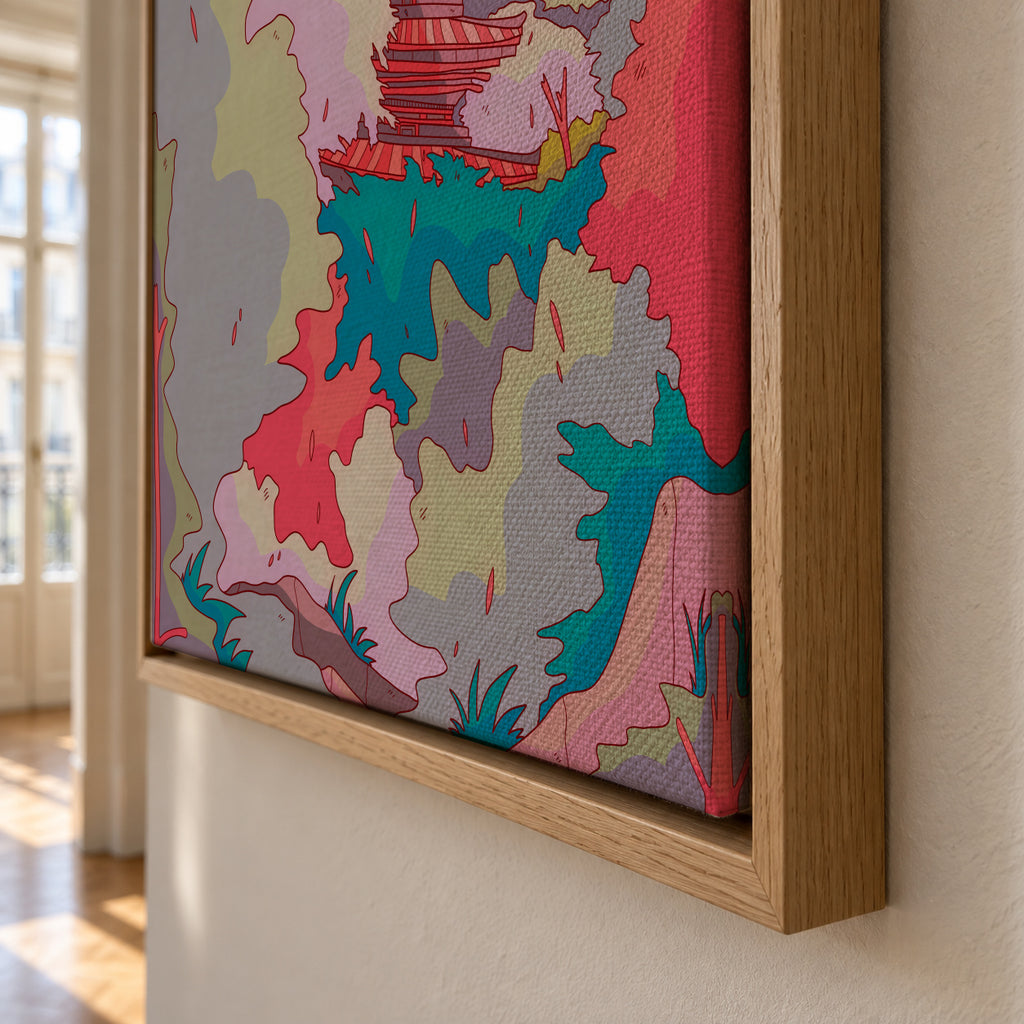 The Hidden Temple - Framed canvas detail