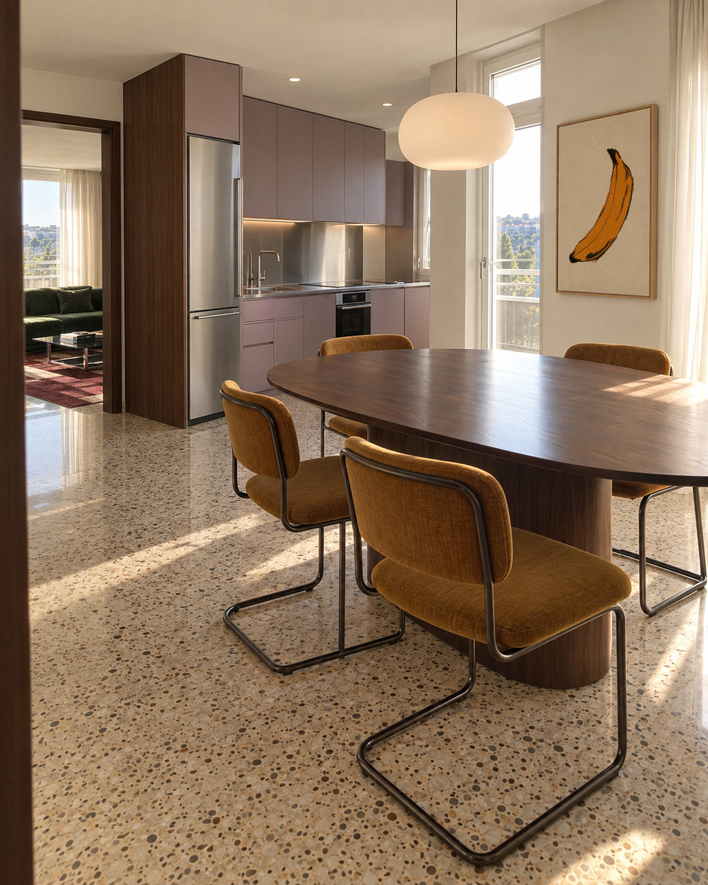 Banana - Framed canvas in an interior