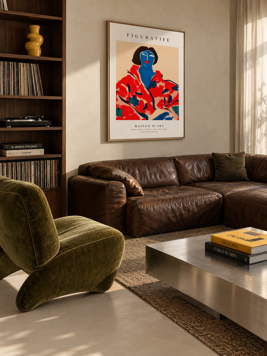 Poster Portrait Series 01 - Framed canvas in an interior