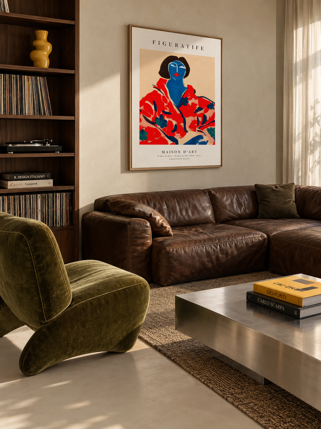 Poster Portrait Series 01 - Framed canvas in an interior
