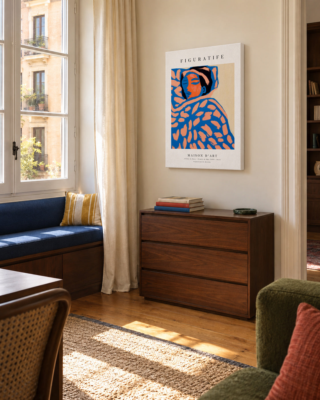 Poster Portrait Series 02 - Unframed canvas in an interior