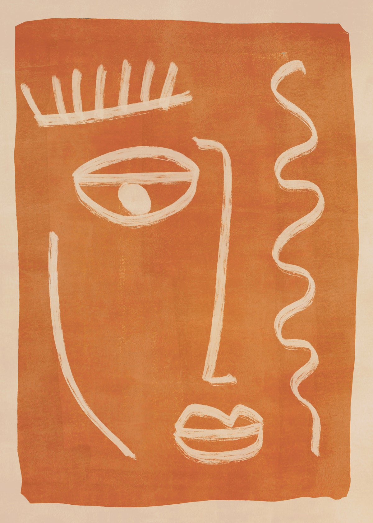 Abstract Face Portrait - Unframed art print