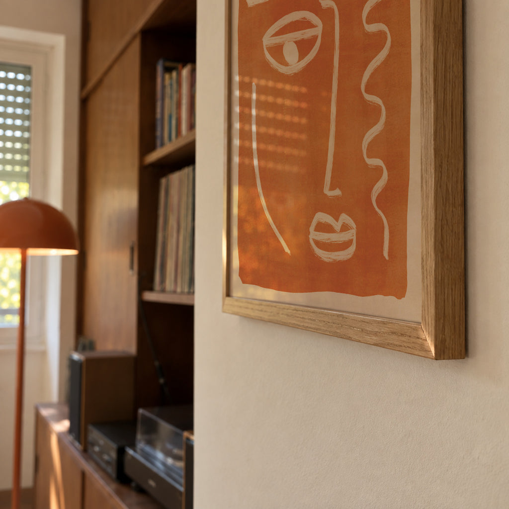 Abstract Face Portrait - Framed poster detail