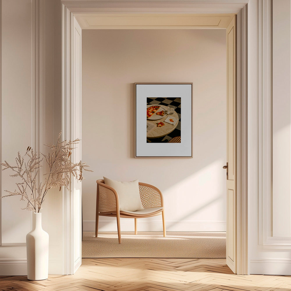 Cuadro de cocina con pizza sobre mármol – Canvas1