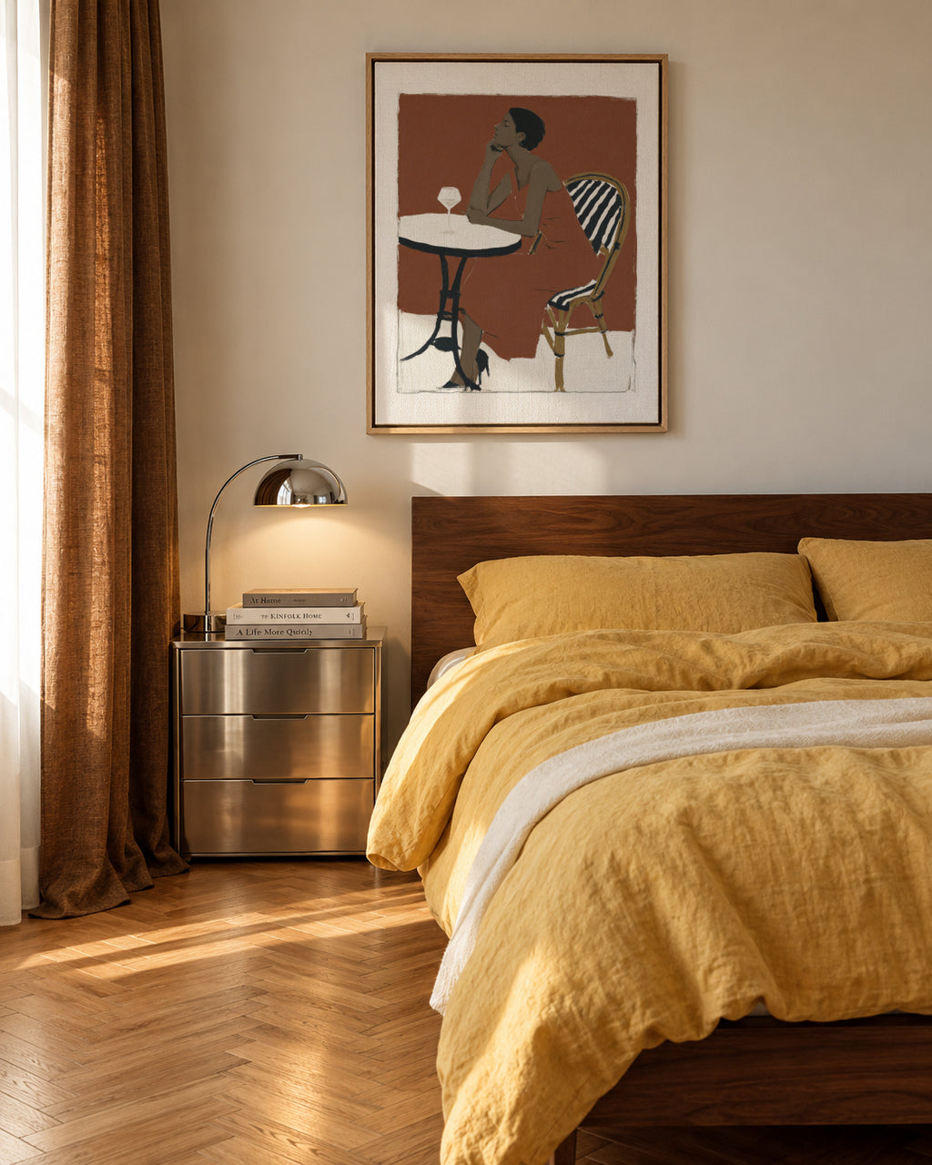 Terrace Wine - Framed canvas in an interior