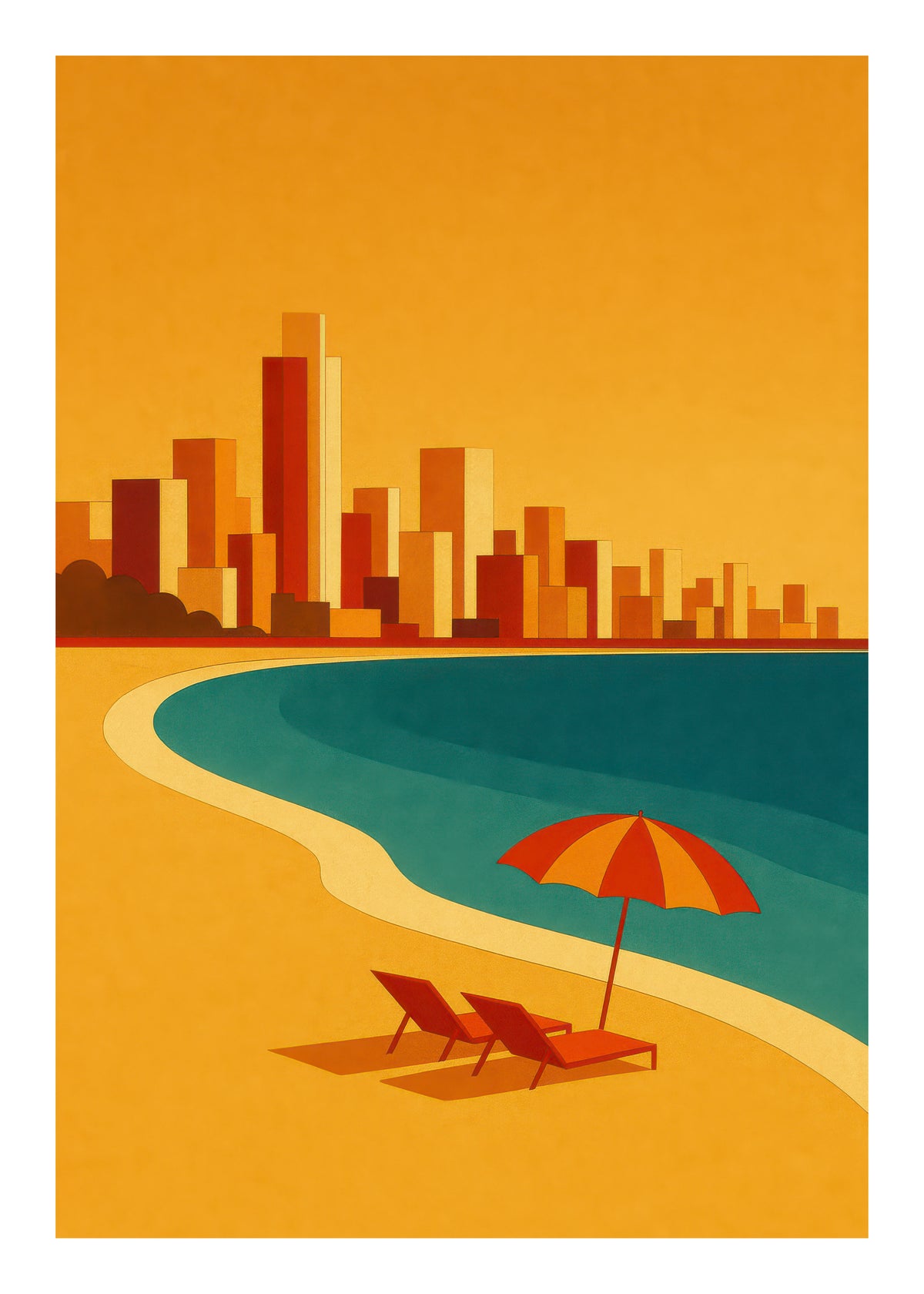 Golden Shore - Unframed art print