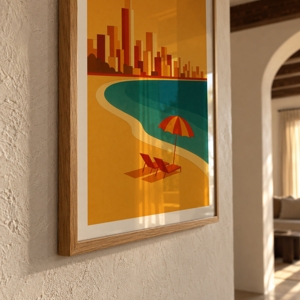 Golden Shore - Framed poster detail