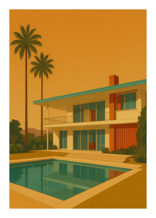 Golden Hour Oasis - Unframed art print