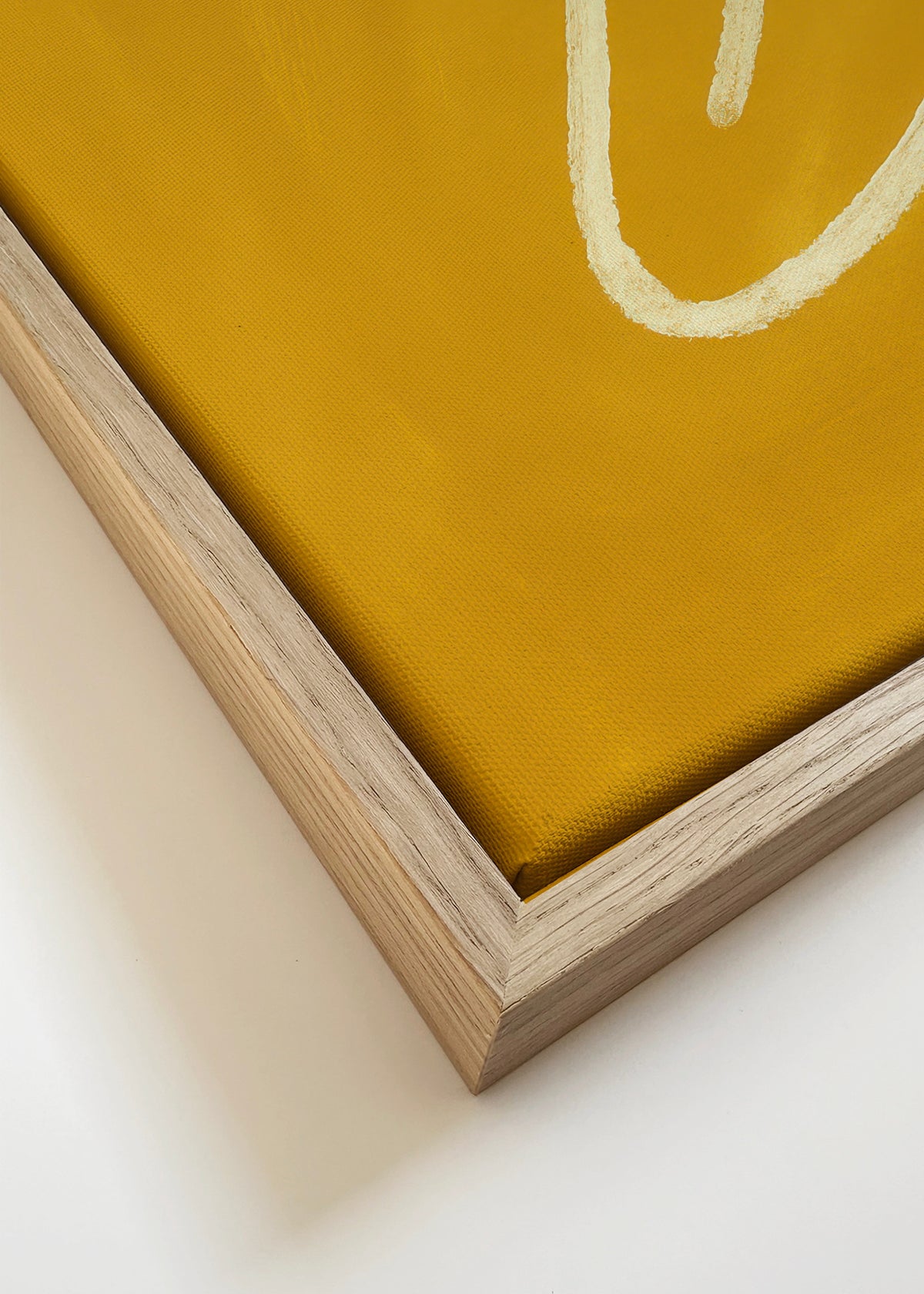 Yellow Outline - Framed canvas detail