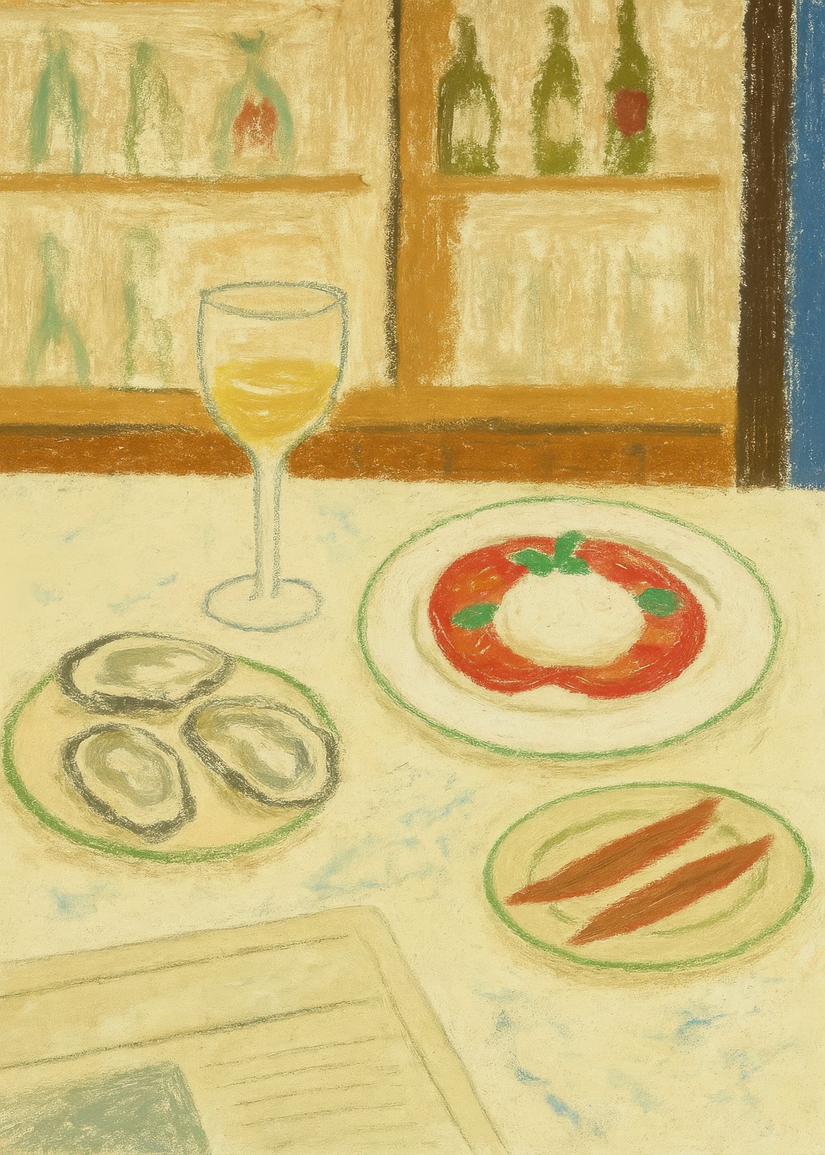 Oysters & Burrata - Unframed art print