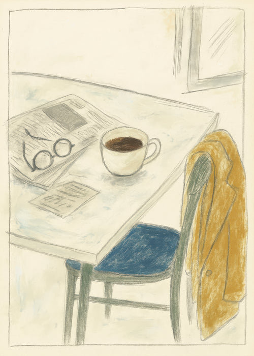Morning Coffee Notes - Unframed art print
