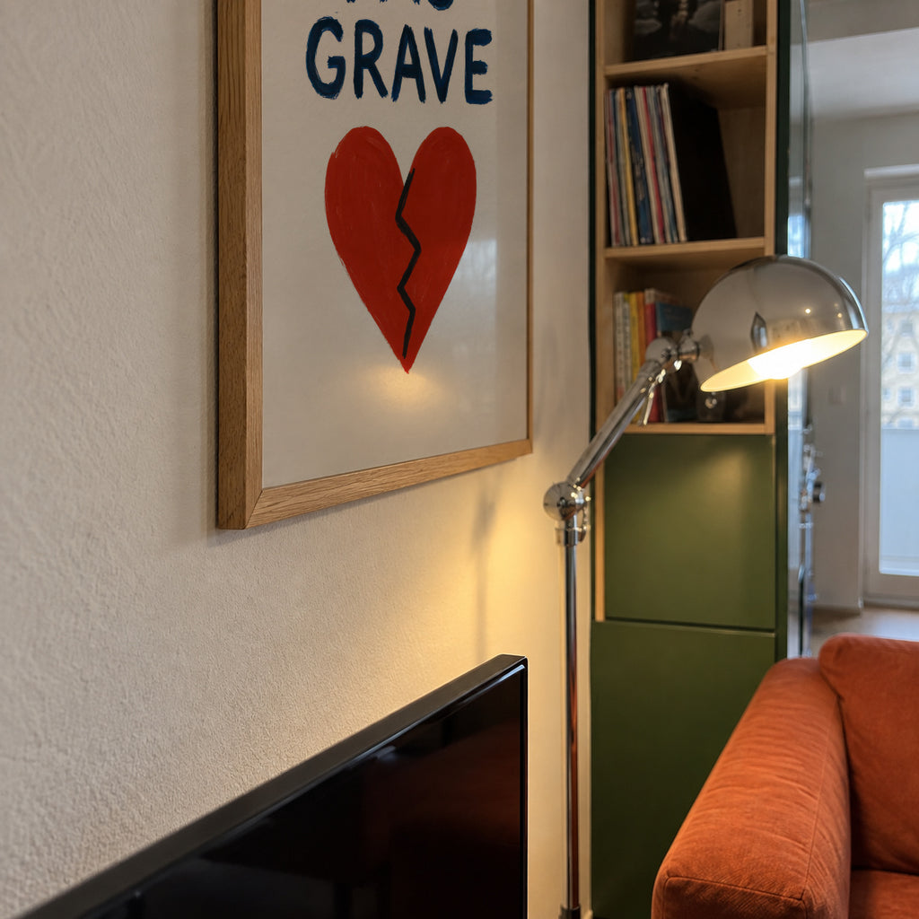 Pas Grave Heart - Framed poster detail