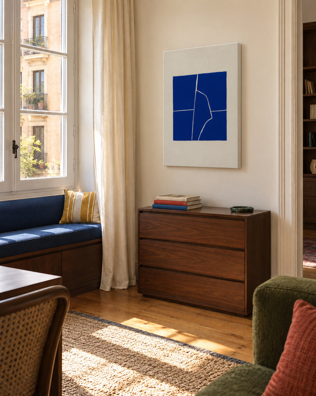 Cobat Fractures I - Unframed canvas in an interior