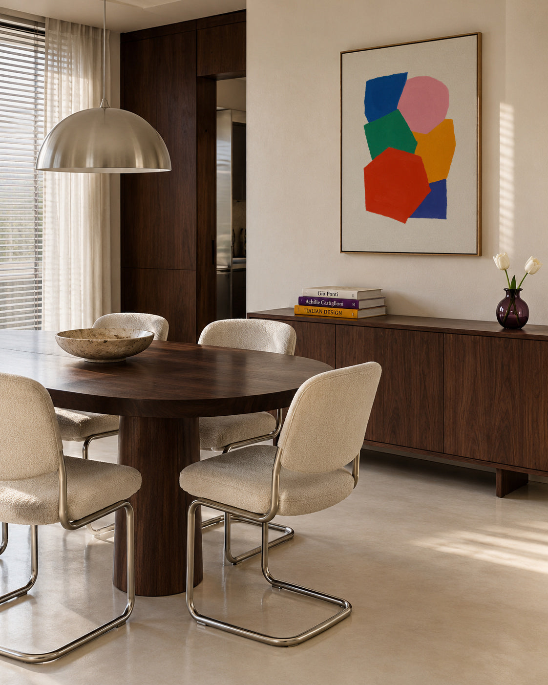 Primary Mosaic - Framed canvas in an interior