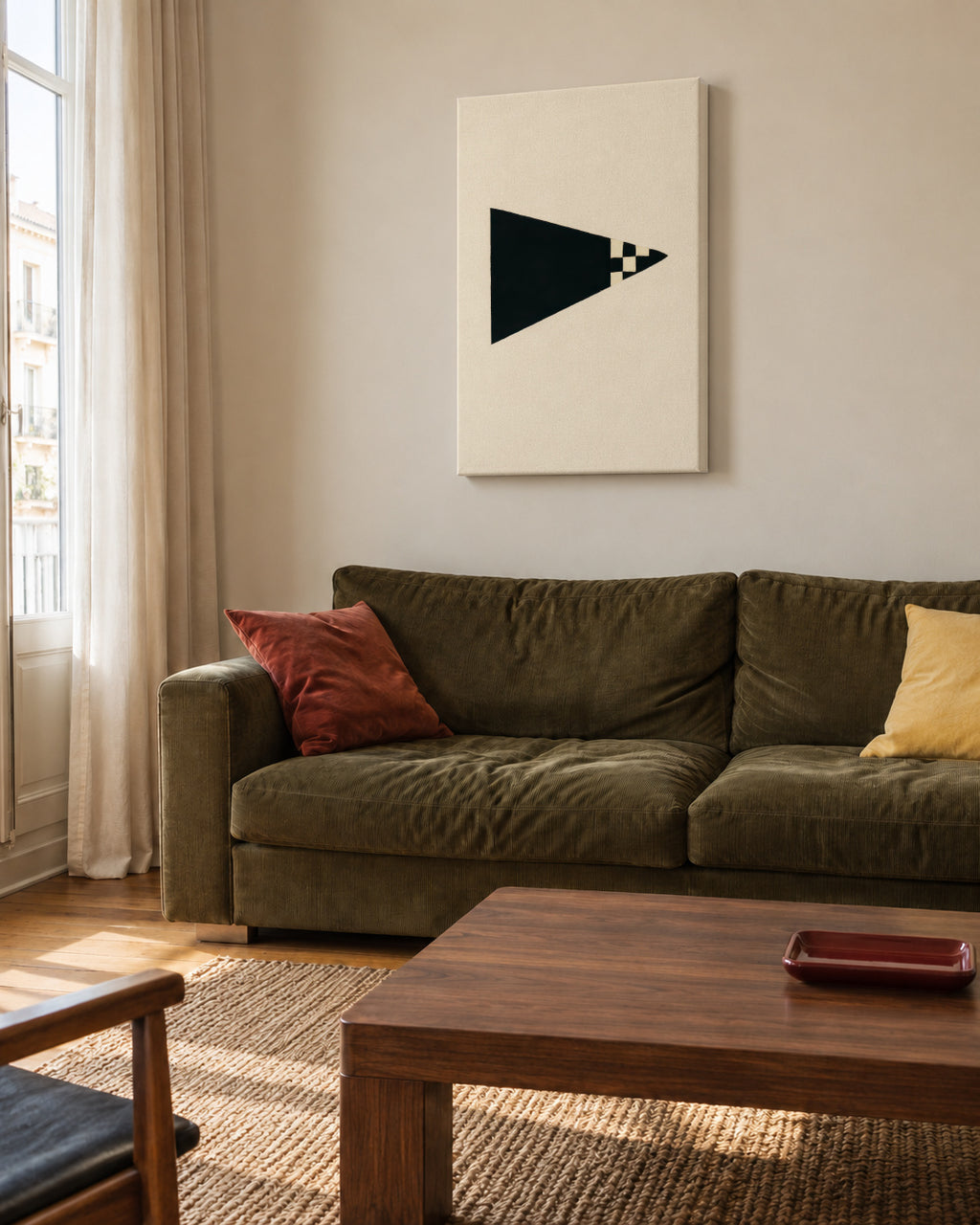 Checkered Flag - Unframed canvas in an interior