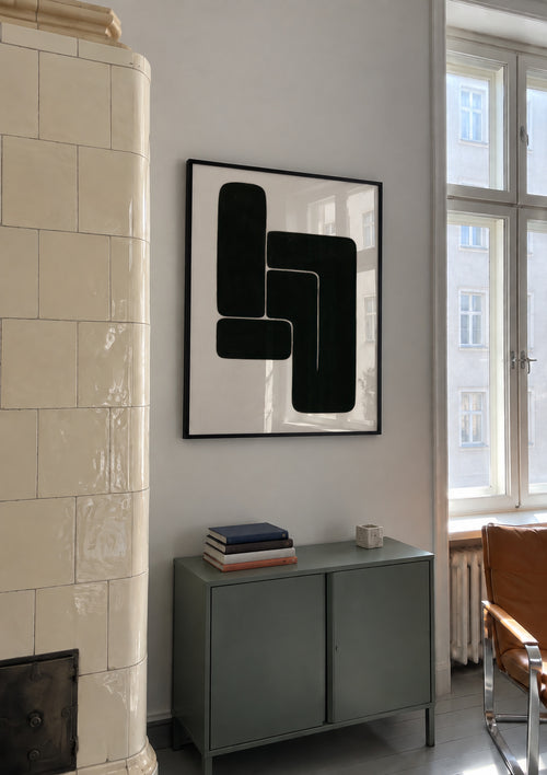 L-Shape Balance III - Framed poster in an interior