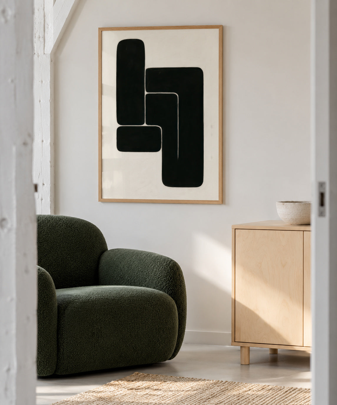 L-Shape Balance III - Framed poster in an interior