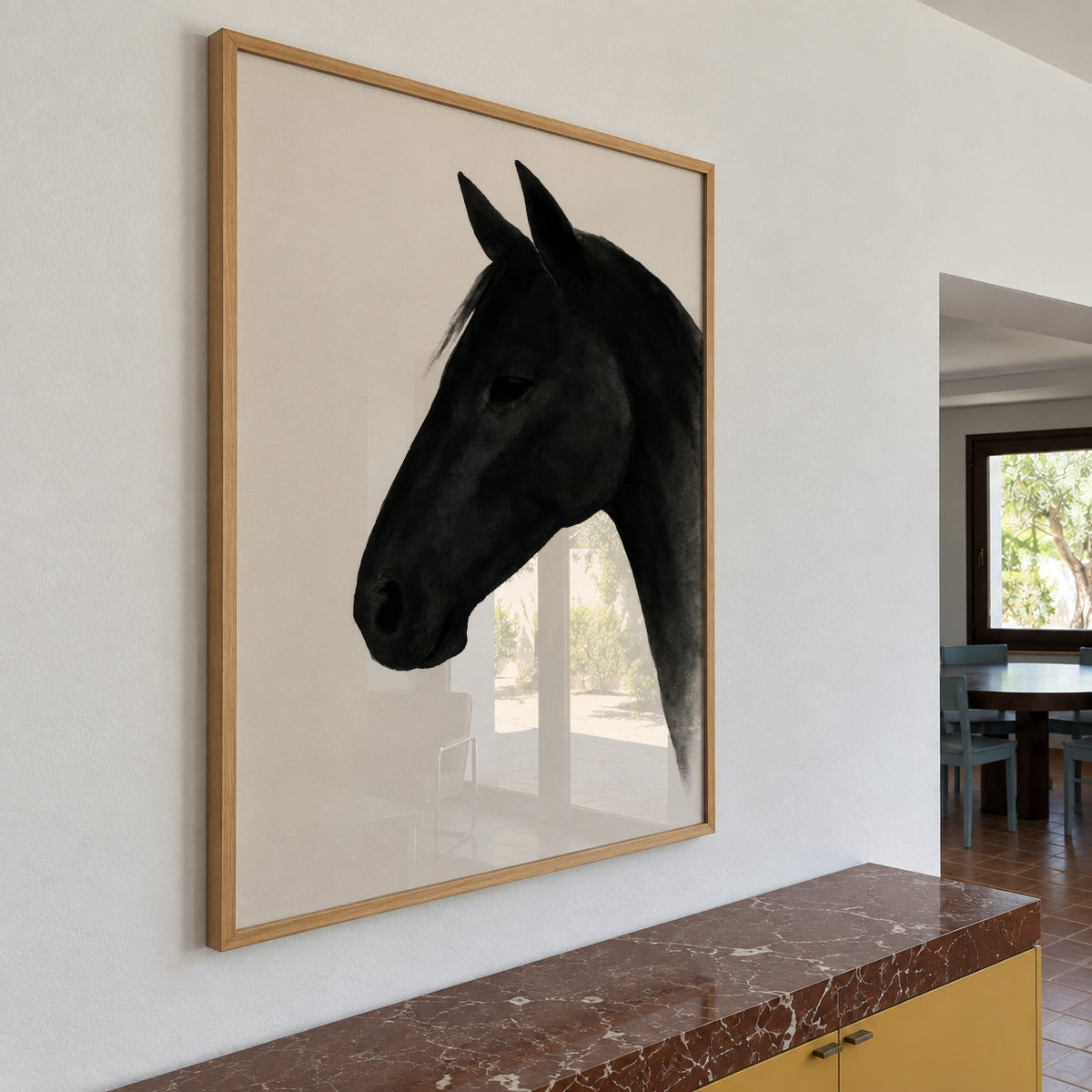 Dark Stallion - Framed poster in an interior