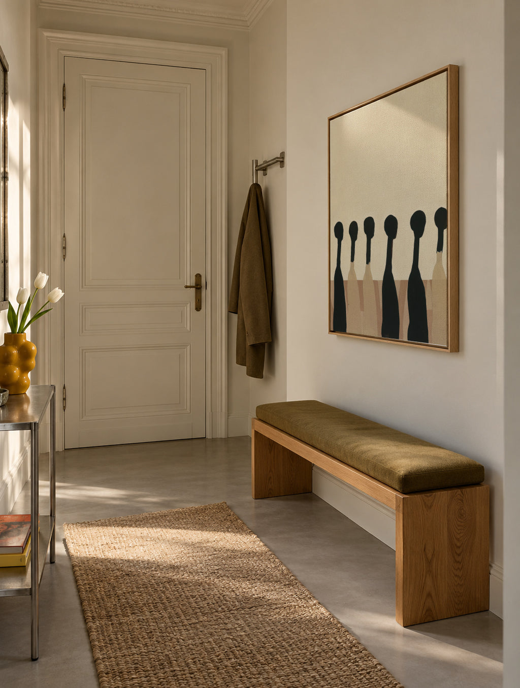 The Gathering - Framed canvas in an interior