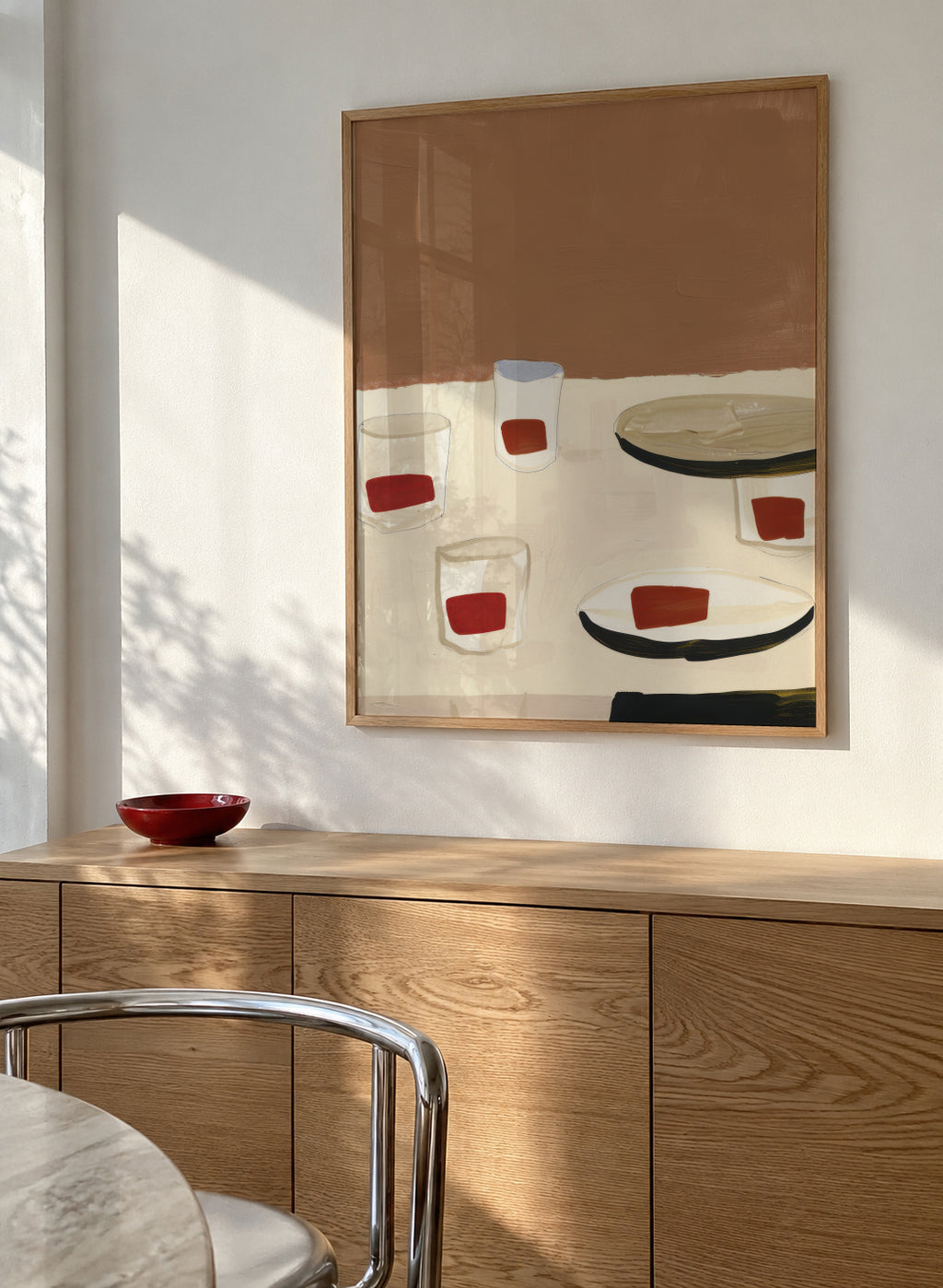 Dinner Arrangement II - Framed poster in an interior