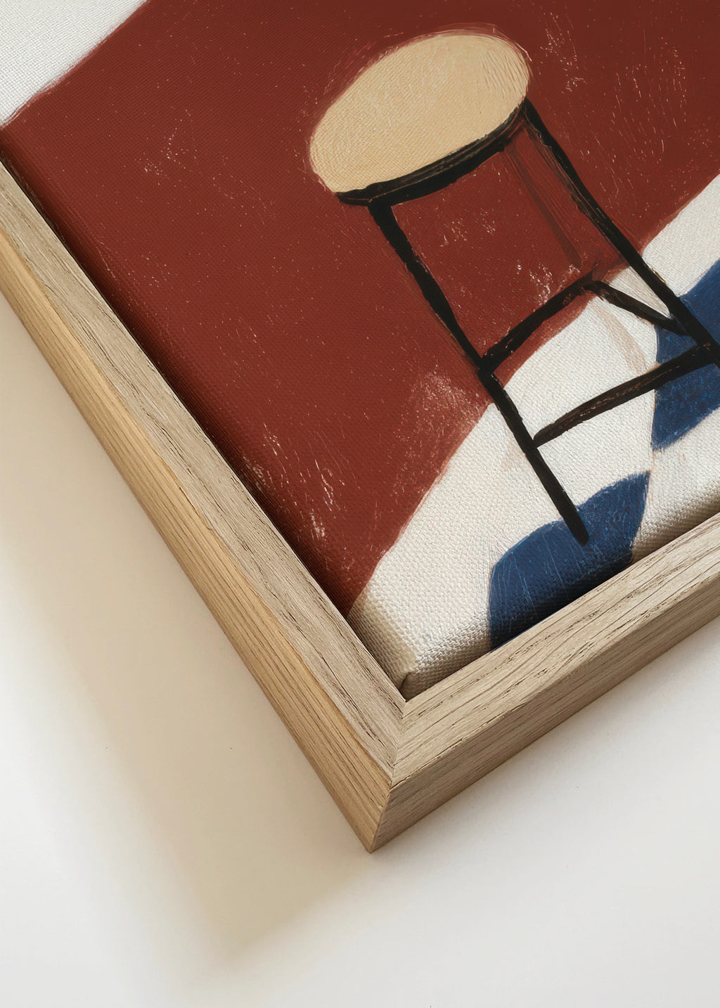 Evening Bar - Framed canvas detail
