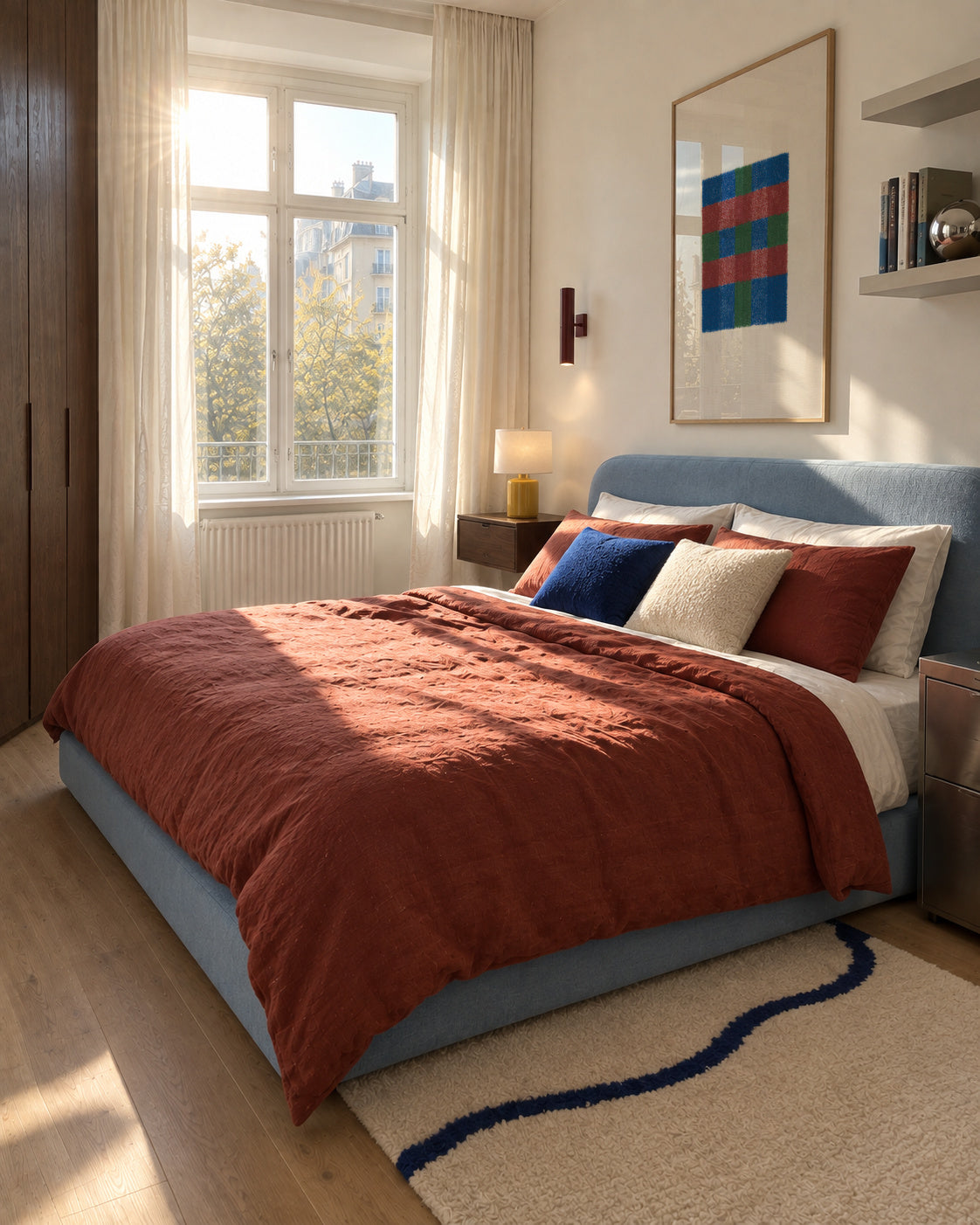 Multi-Color Plaid - Framed poster in an interior