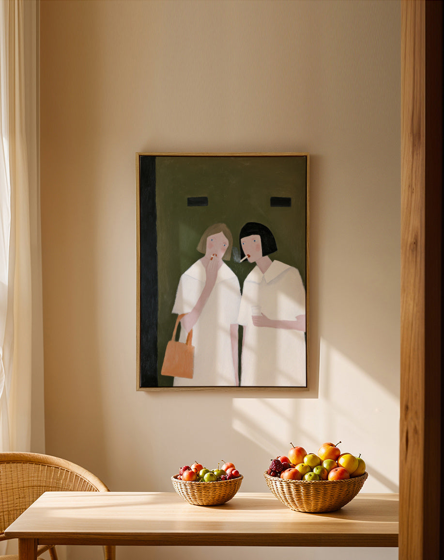Shared Secrets - Framed canvas in an interior