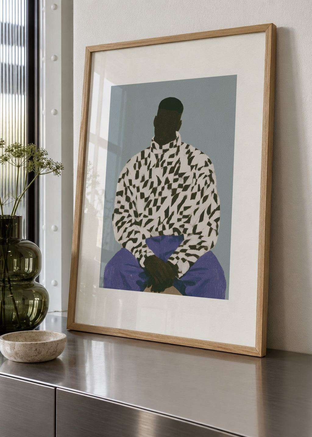Leopard Print Shirt - Framed poster in an interior
