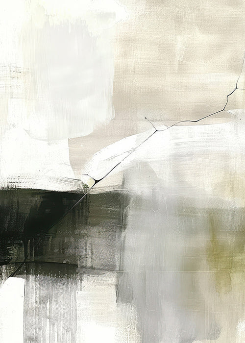Cuadro abstracto con horizonte difuso