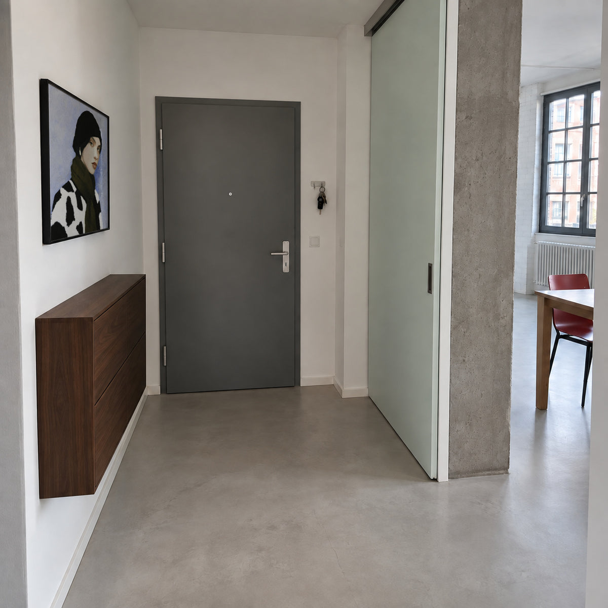 Cow Print Scarf - Framed poster in an interior