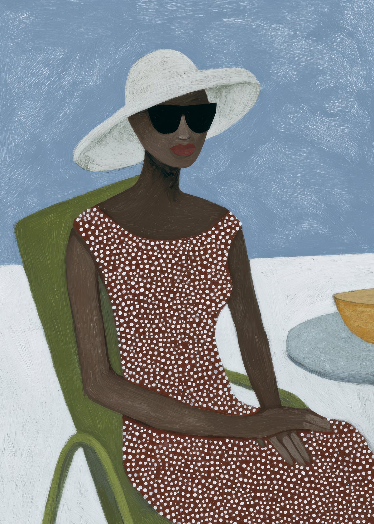 Terrace Sun Hat - Unframed art print