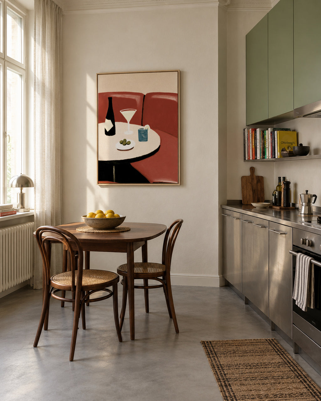 Martini for One - Framed canvas in an interior