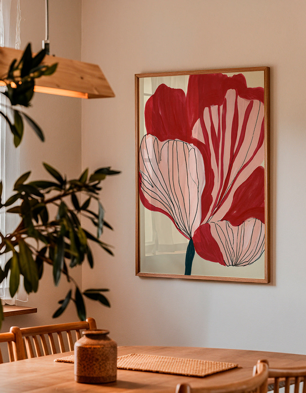 Botanical print scarlet petals – Product1