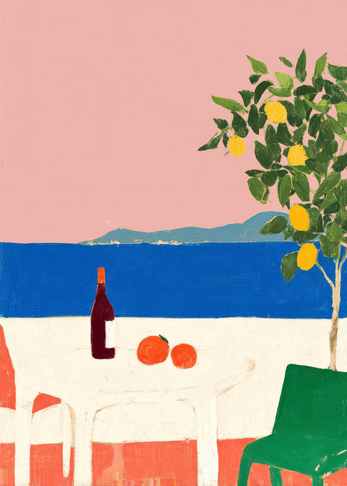 Pink Riviera - Unframed art print