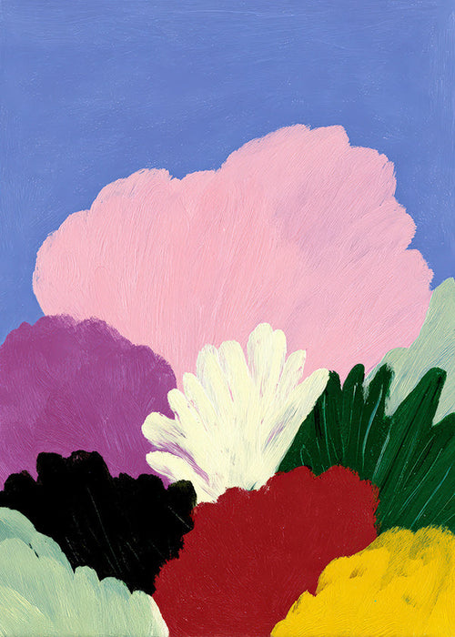 Botanical print Bloomscape with abstract blooms
